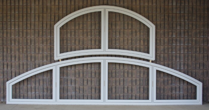 Backwards Bent Segment Combo Geometric Window Shape